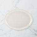 French Perle Bead White Oval Platter