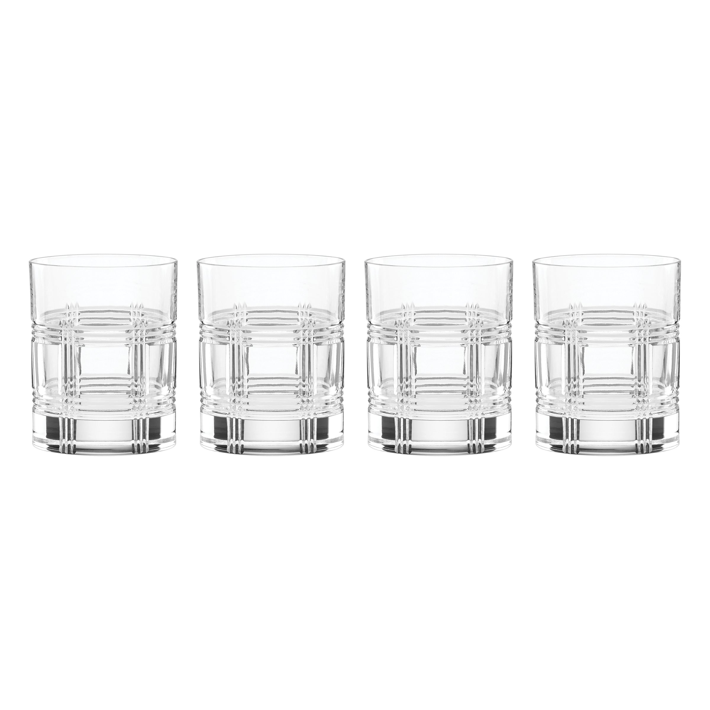 Hudson Crystal Double Old-Fashioned Glasses, Set of 4