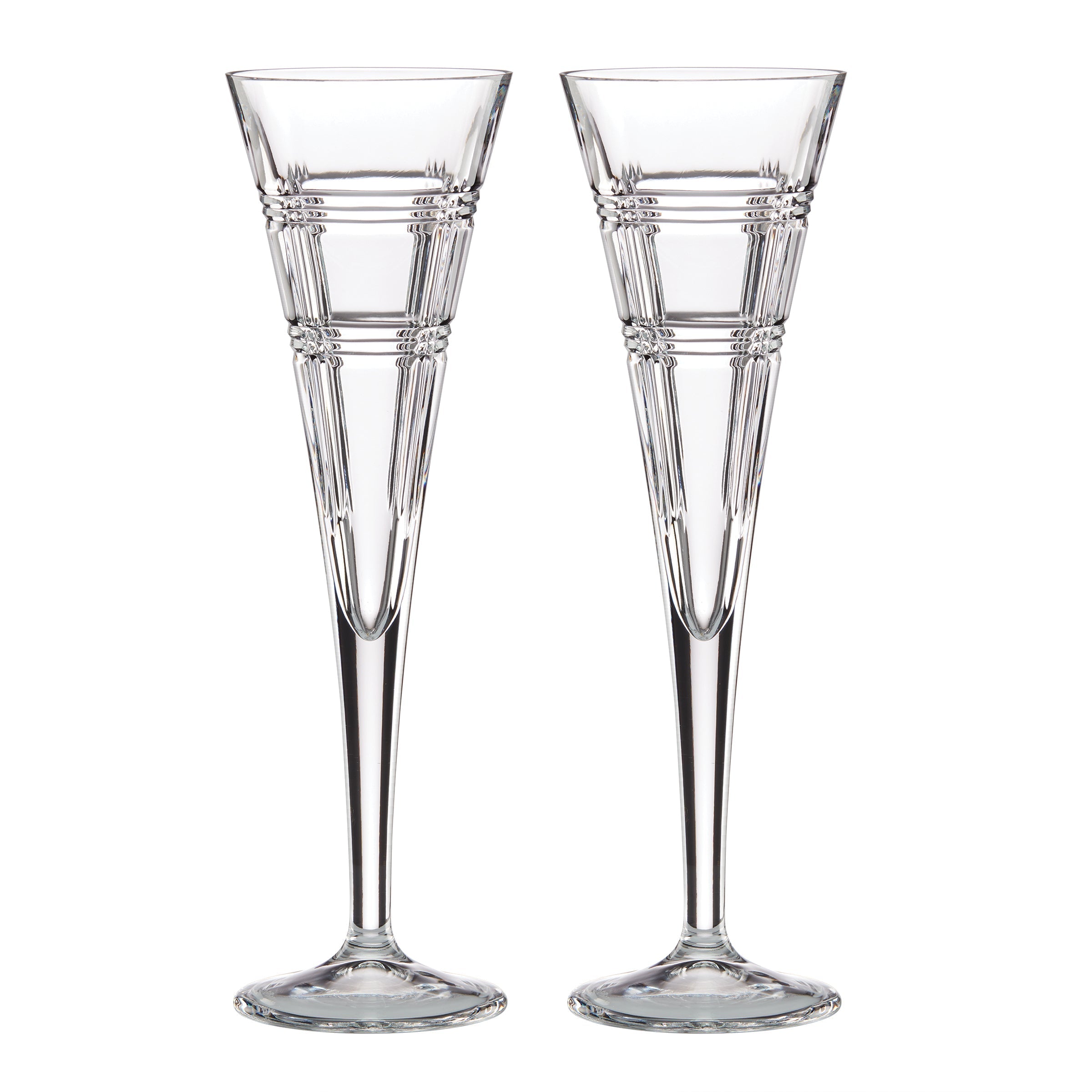 Hudson Crystal Toasting Flutes, Set of 2