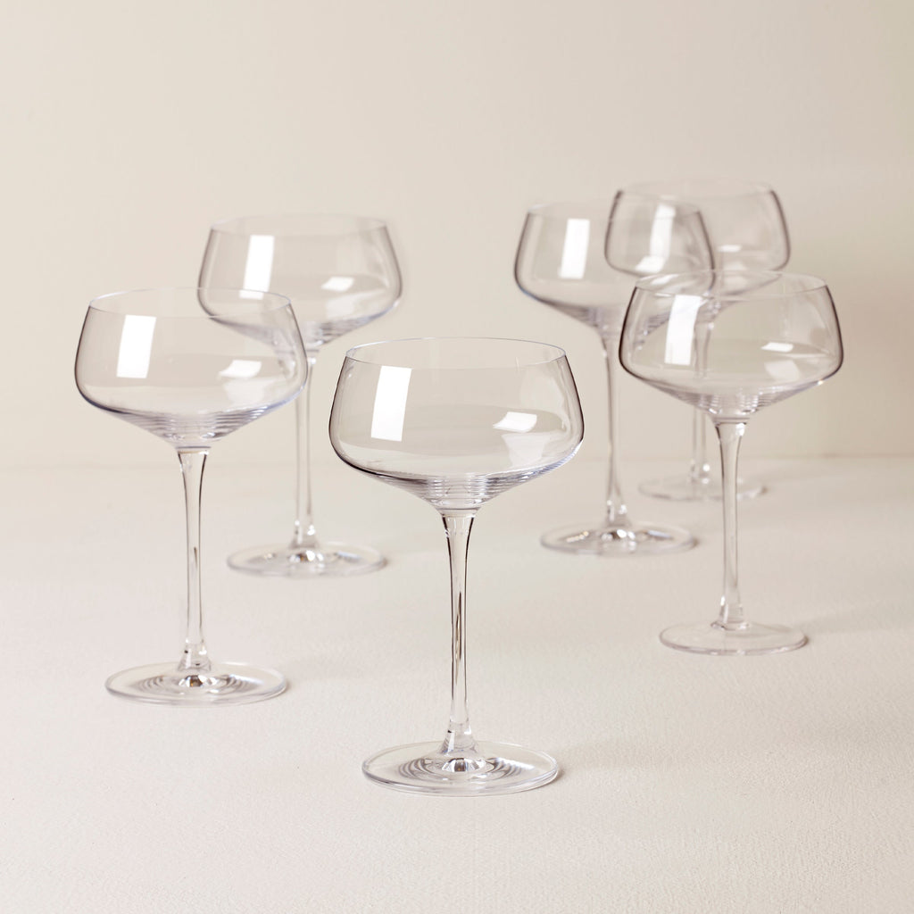 Tuscany Classics Angled Coupe Glasses, Set of 6