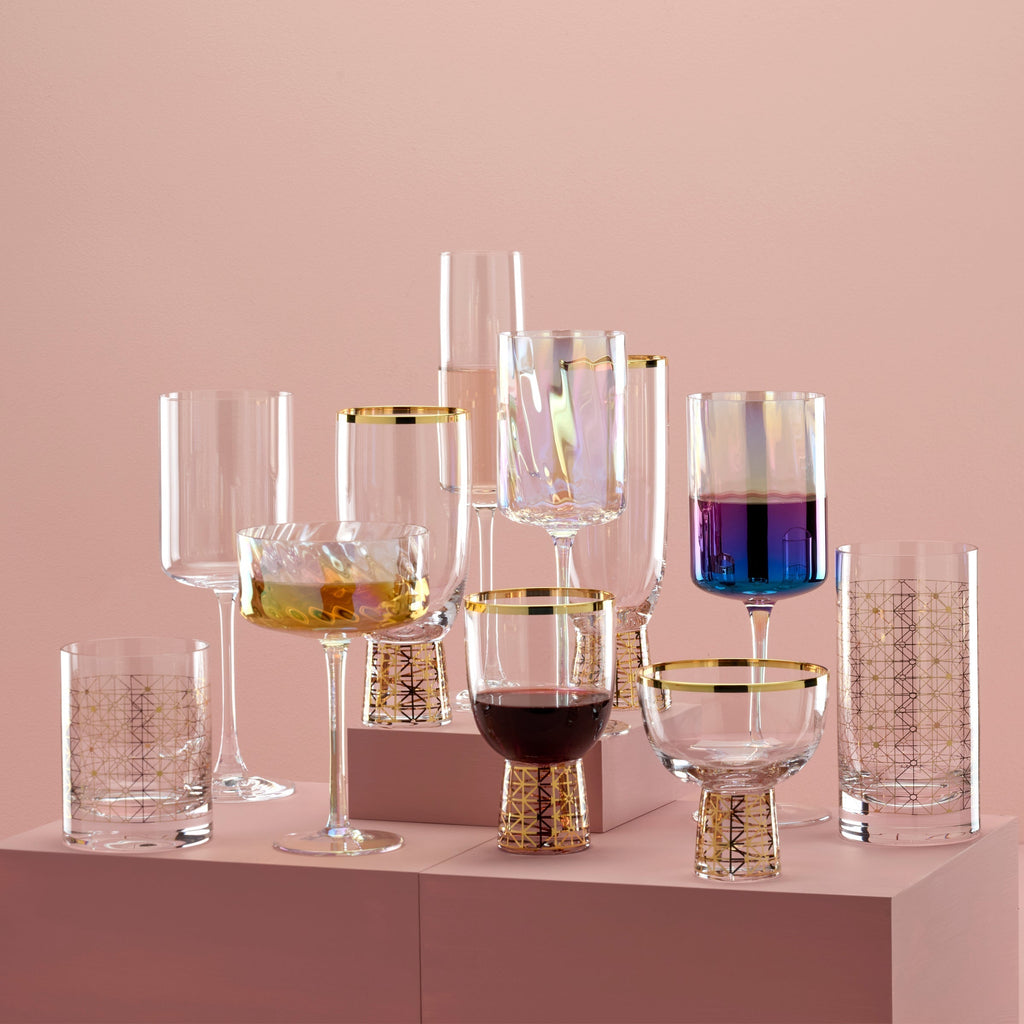 Tuscany Classics Gold Dust Highball Glasses, Set of 4