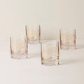 Tuscany Classics Gold Dust Double Old-Fashioned Glasses, Set of 4