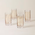 Tuscany Classics Gold Dust Highball Glasses, Set of 4