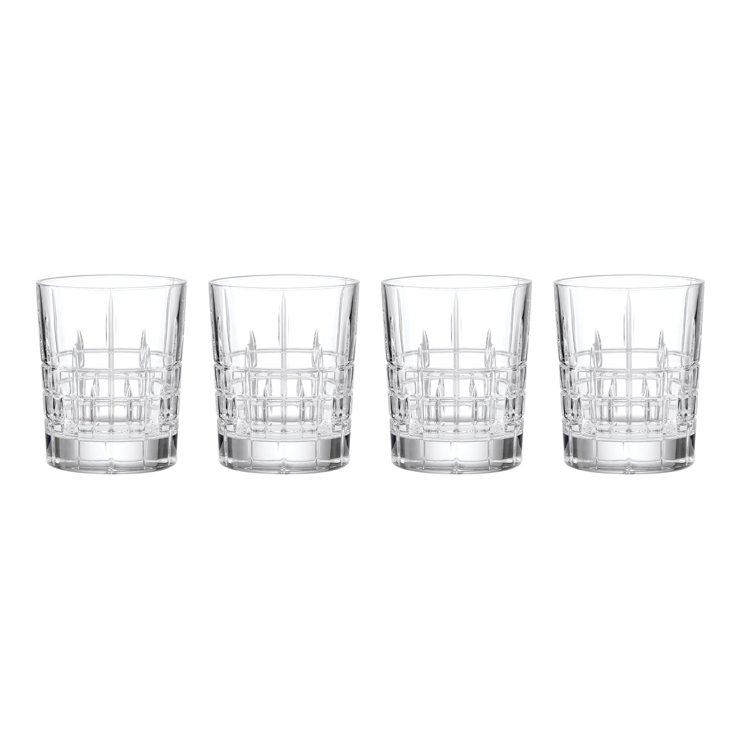 Deklan Crystal Double Old-Fashioned Glasses, Set of 4