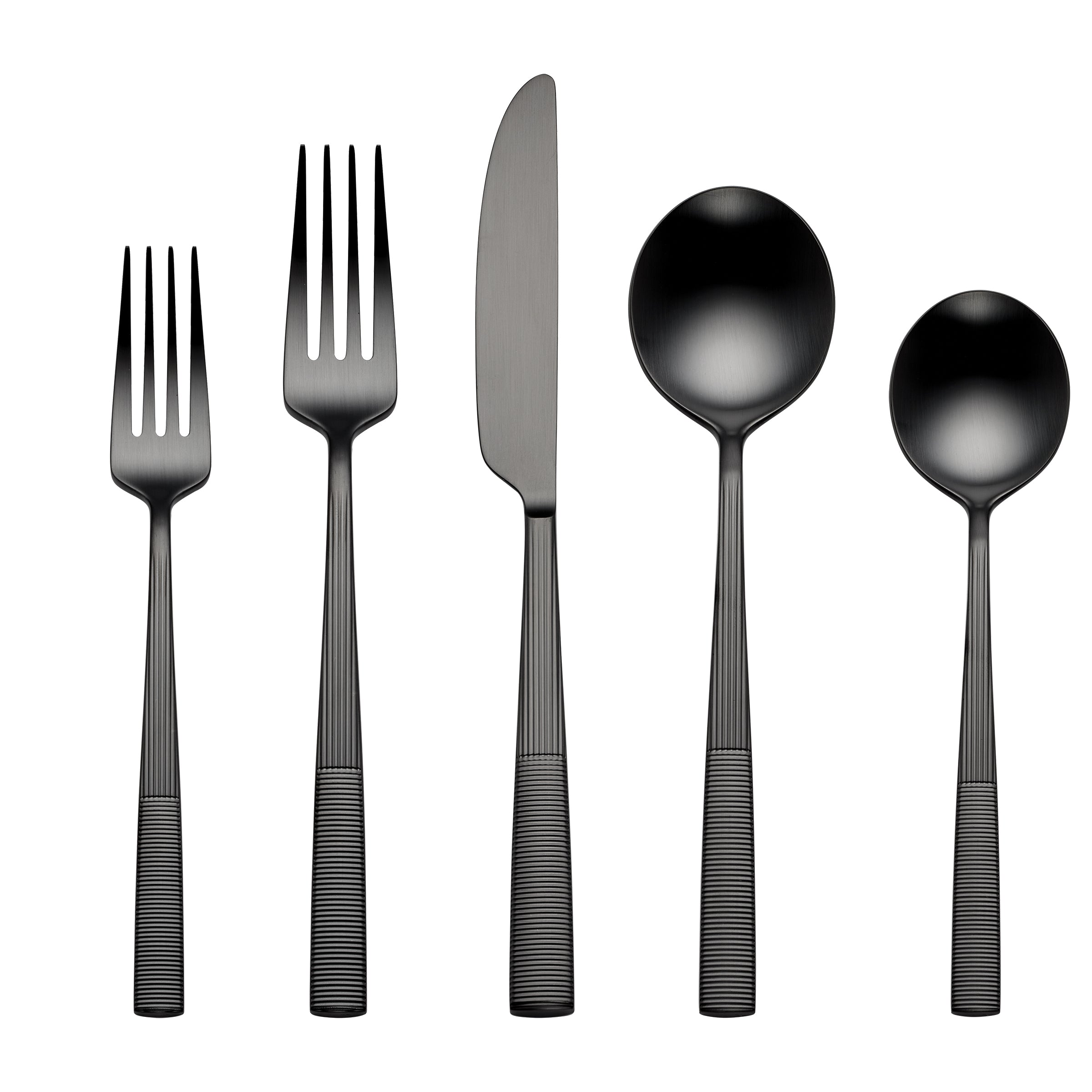 Modulus Black Satin 20-Piece Flatware Set
